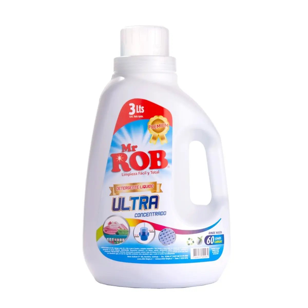 Detergente Azul Concentrado Mr Rob 3L