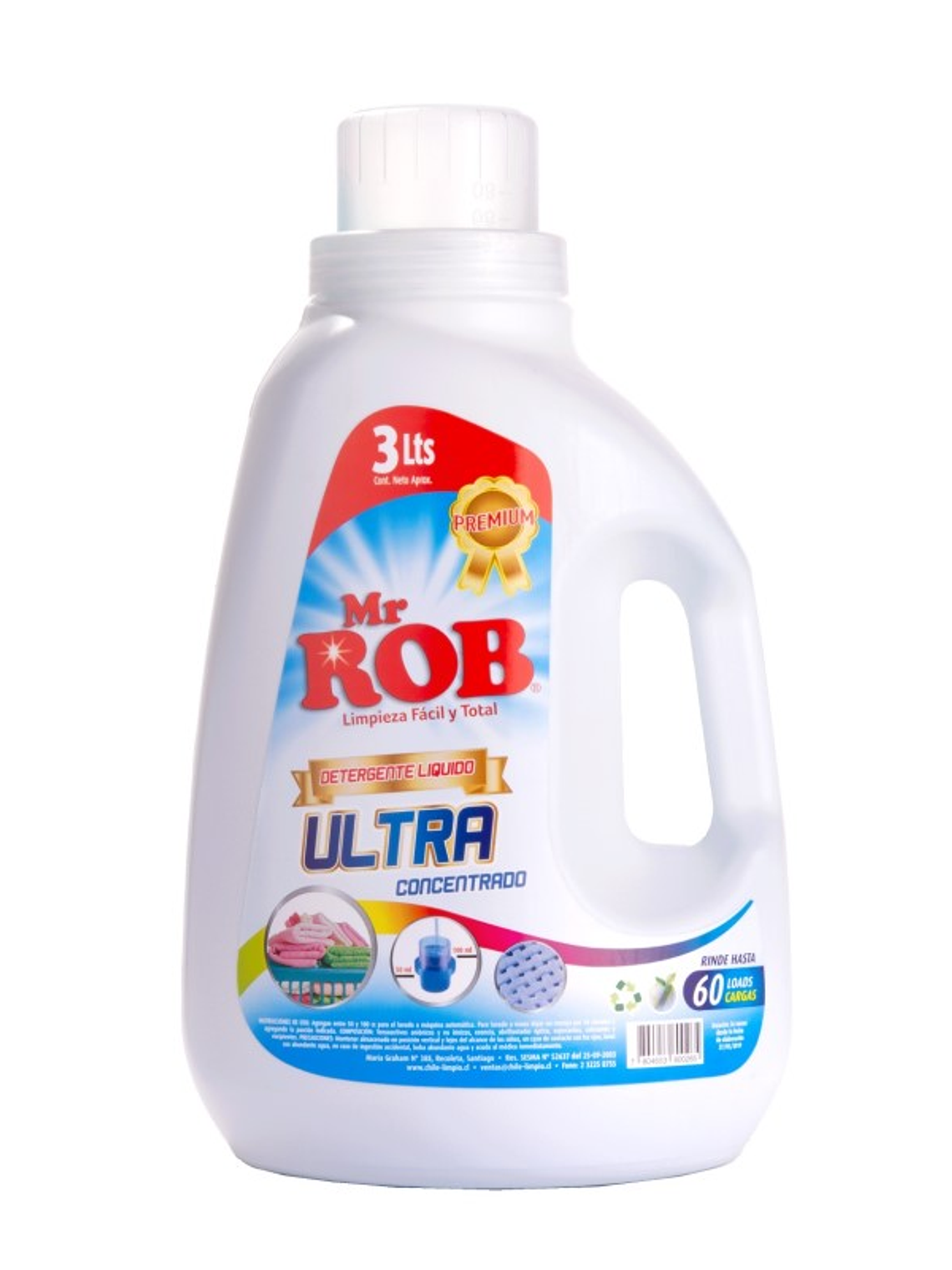Detergente Azul Concentrado Mr Rob 3L 1