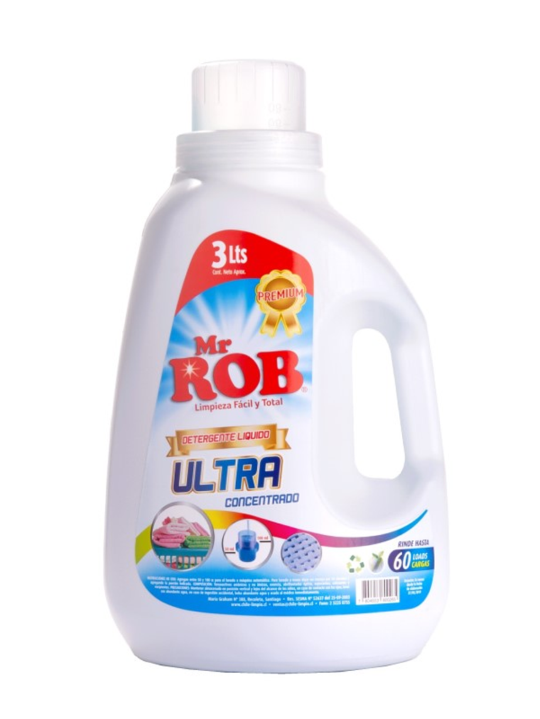 Detergente Azul Concentrado Mr Rob 3L 1