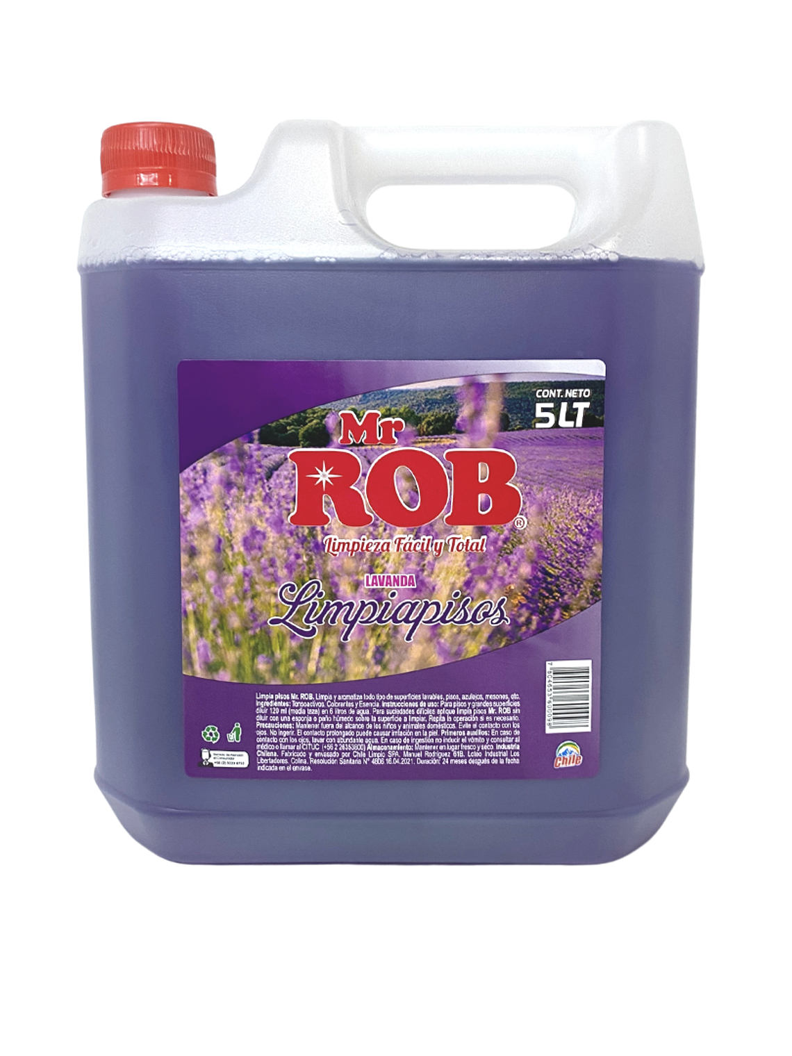 Mr. Rob Limpia pisos  aroma lavanda, 5 litros.  1