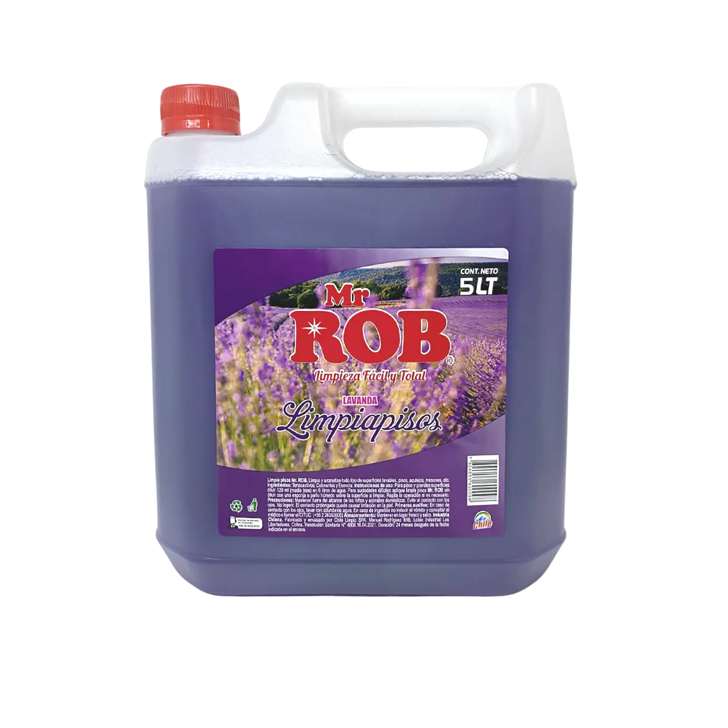 Mr. Rob Limpia pisos  aroma lavanda, 5 litros.  1