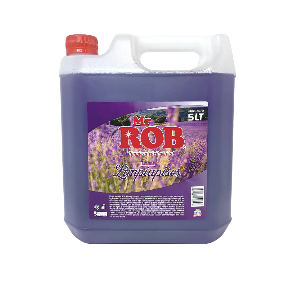 Mr. Rob Limpia pisos  aroma lavanda, 5 litros.  1