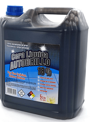 Cera Negra Liquida Autobrillo al 18%. 5 litros 