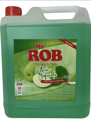 JABON LIQUIDO MANZANA MR. ROB 5 LITROS. 