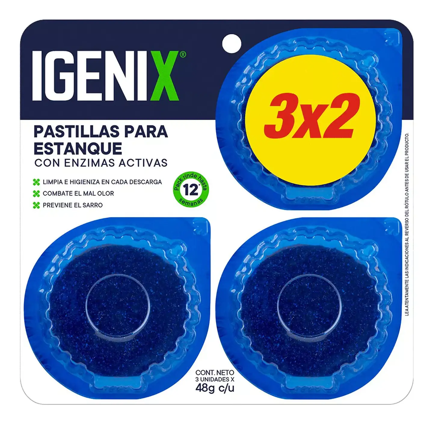 IGENIX, PASTILLA PARA  BAÑO PACK 3 UNIDADES 1