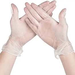 Guantes De Vinilo Desechables. Empaque En caja Con 100 Unidades. (50 pares)