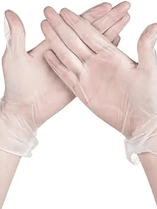 Guantes De Vinilo Desechables. Empaque En caja Con 100 Unidades. (50 pares)