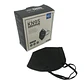 Mascarilla KN95 Desechable. Caja  20  Unidades.  Blanca/ Negra - Miniatura 1