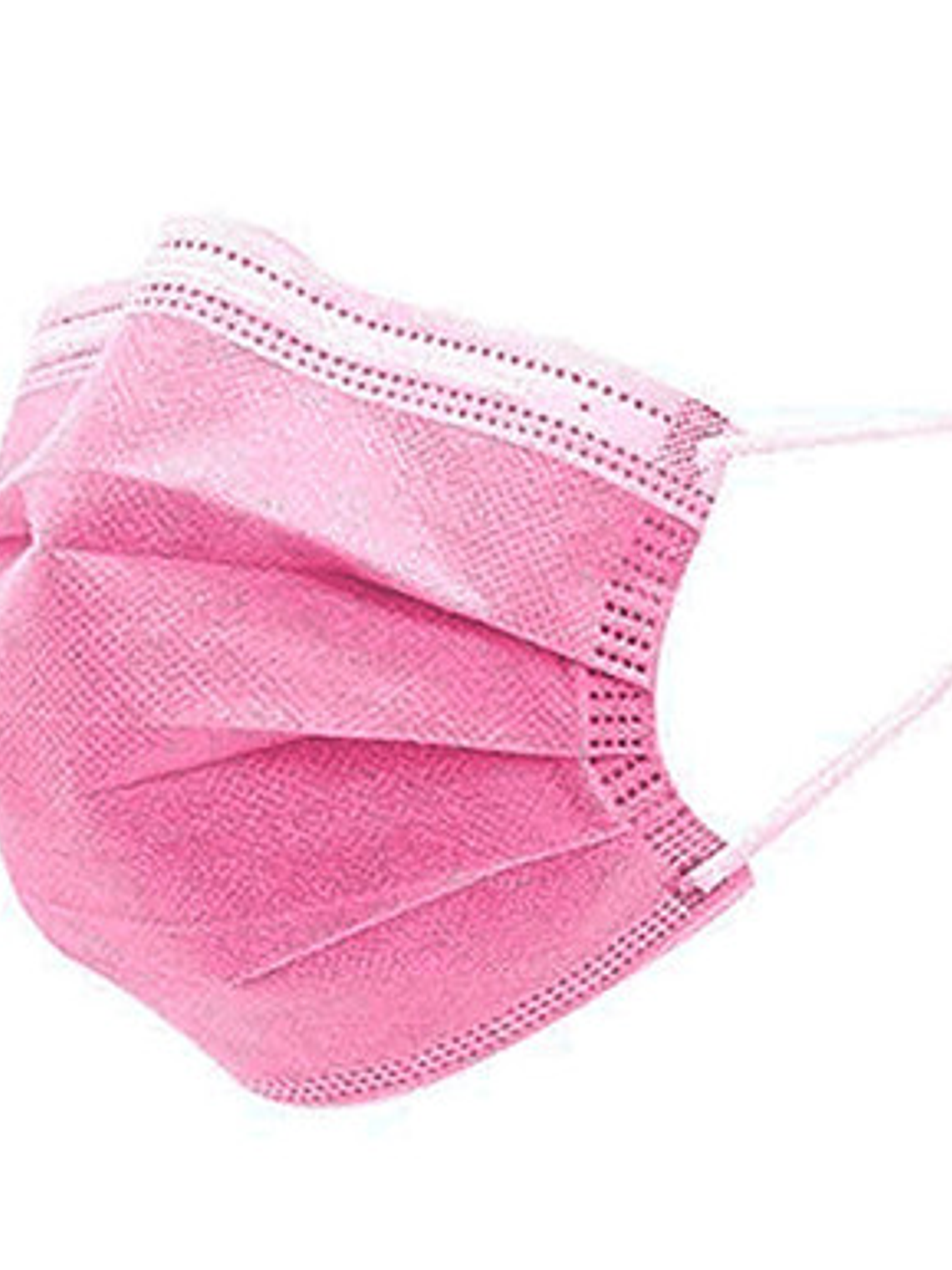 Mascarilla Facial 3 pliegues Desechable Rosada.  Paquete 50 Unidades. 1