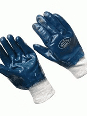 Guante Nitrilo  Azul Puño Tejido. (par)