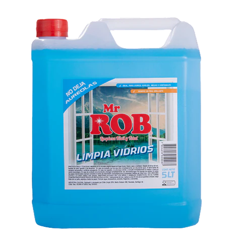 Limpiavidrios Mr. Rob. 5 litros. No deja Aureolas.