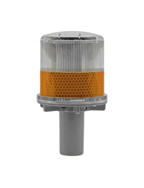 Lampara/ Baliza Solar Led,  Adaptable Para Cono