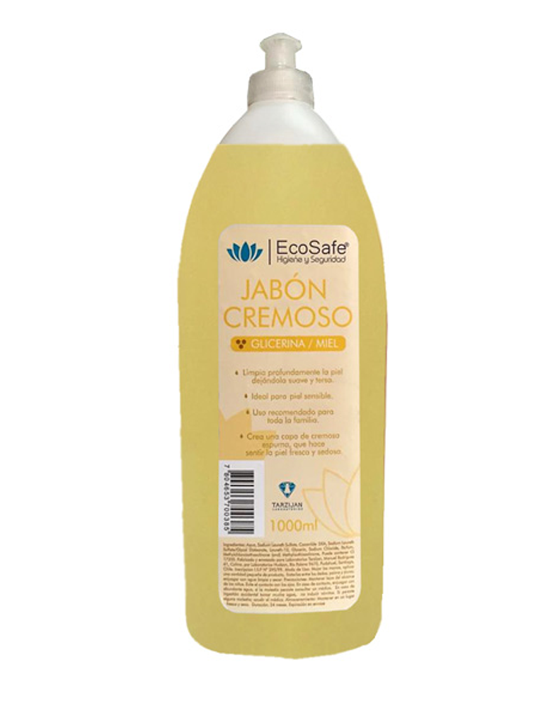 Jabón Glicerina Ecosafe Miel. 1 Litro. 1