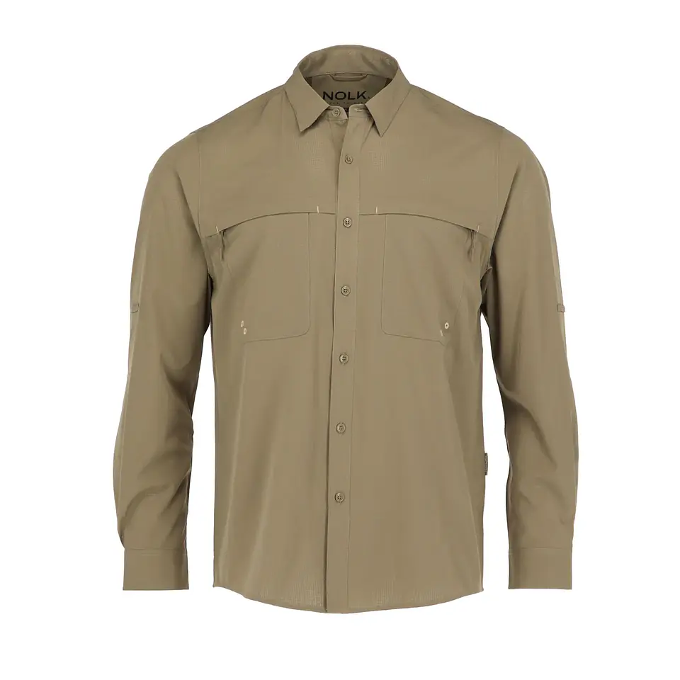 CAMISA SANTORINI HOMBRE  COLOR AZUL REY/ BEIGE 1