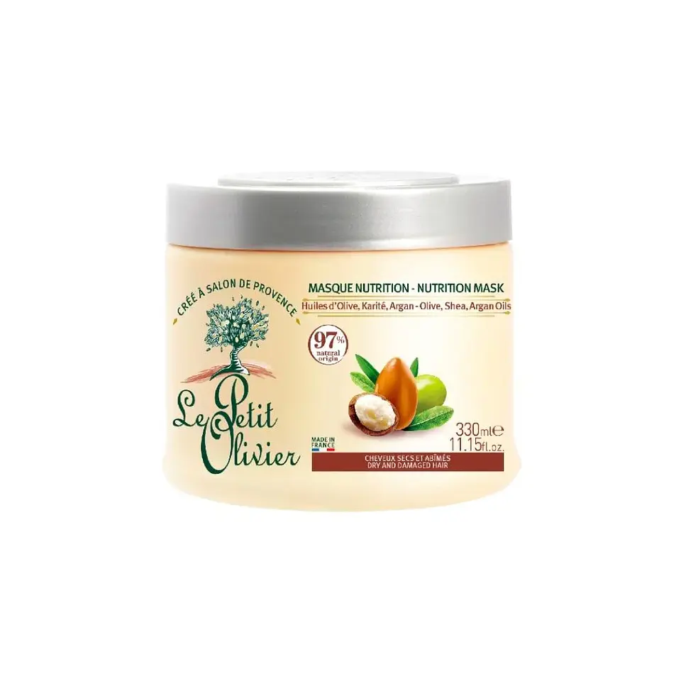 Máscara capilar reparadora para cabello seco y dañado 330 ml. Le Petit Olivier  2