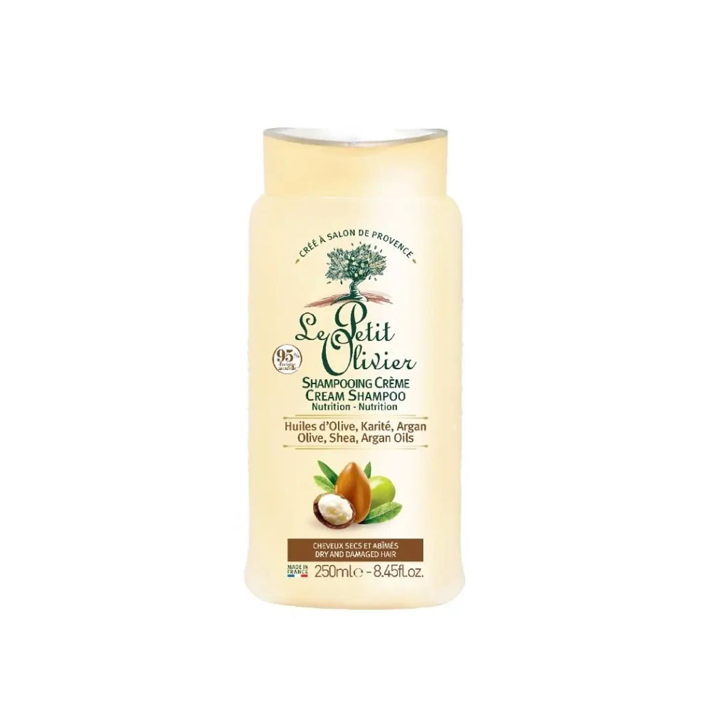 Shampoo para cabello seco y dañado 250ml. Le Petit Olivier  2