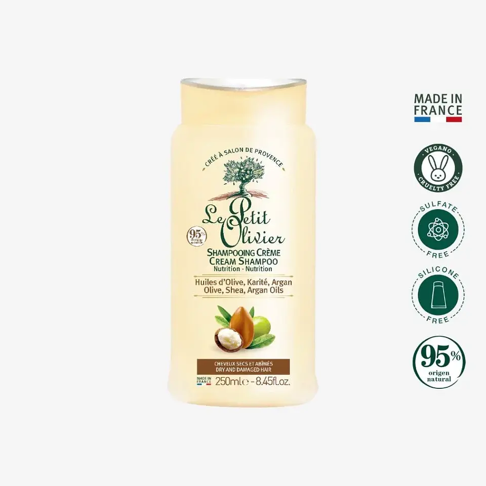 Shampoo para cabello seco y dañado 250ml. Le Petit Olivier  1