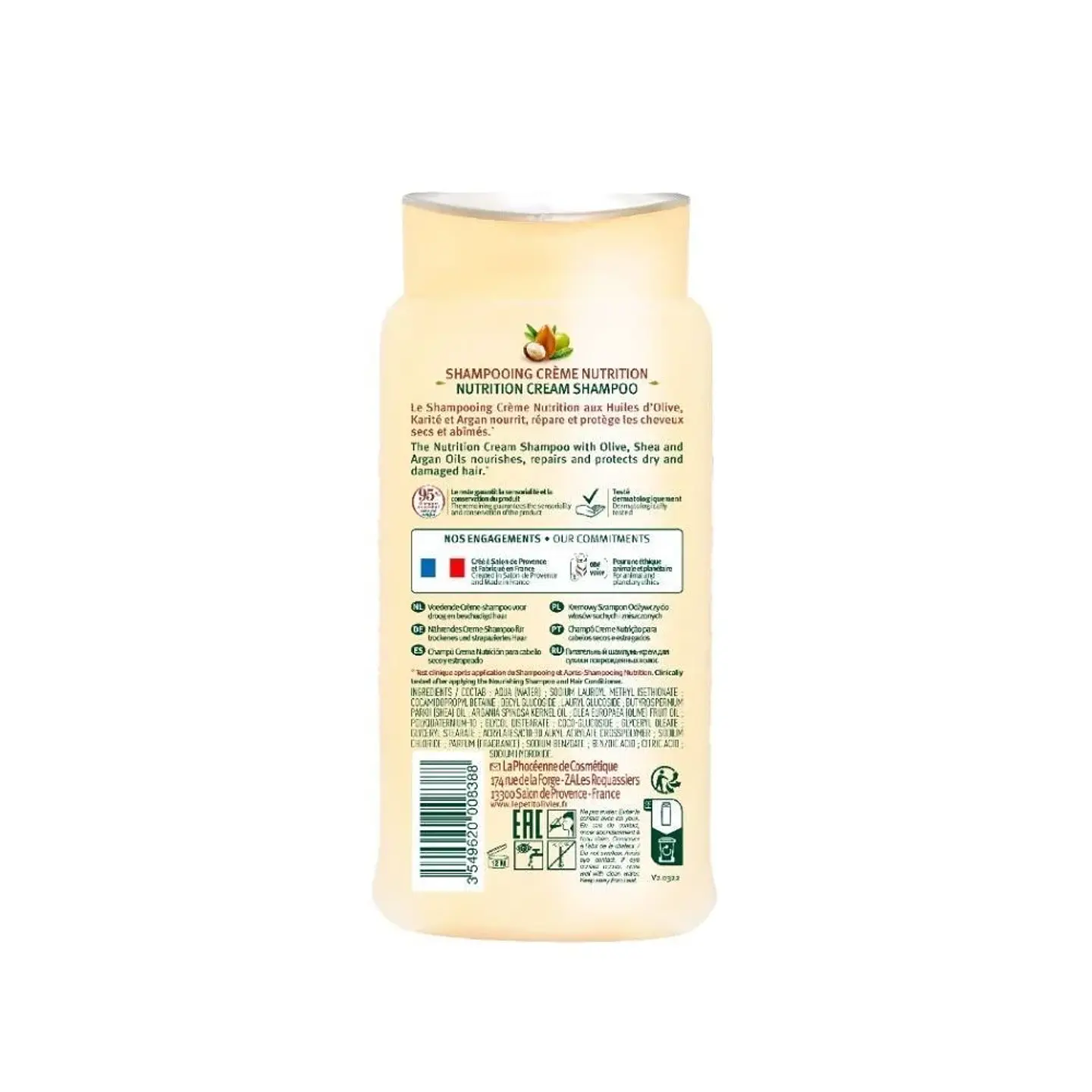 Shampoo para cabello seco y dañado 250ml. Le Petit Olivier  3