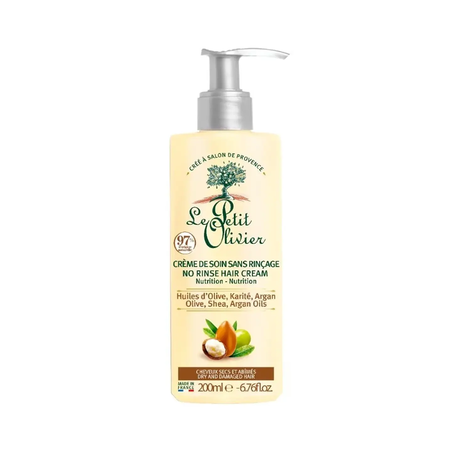 Crema de Peinar para cabello seco y dañado 200 ml. Le Petit Olivier 2