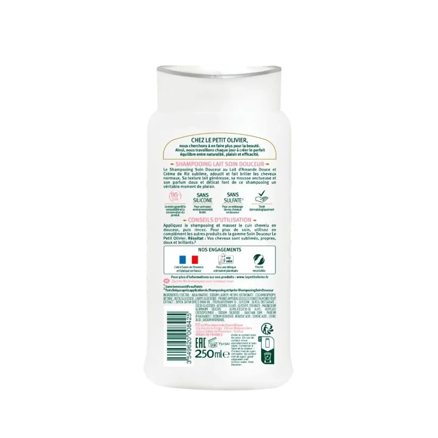 Shampoo para cabello normal 250 ml. Le Petit Olivier 3