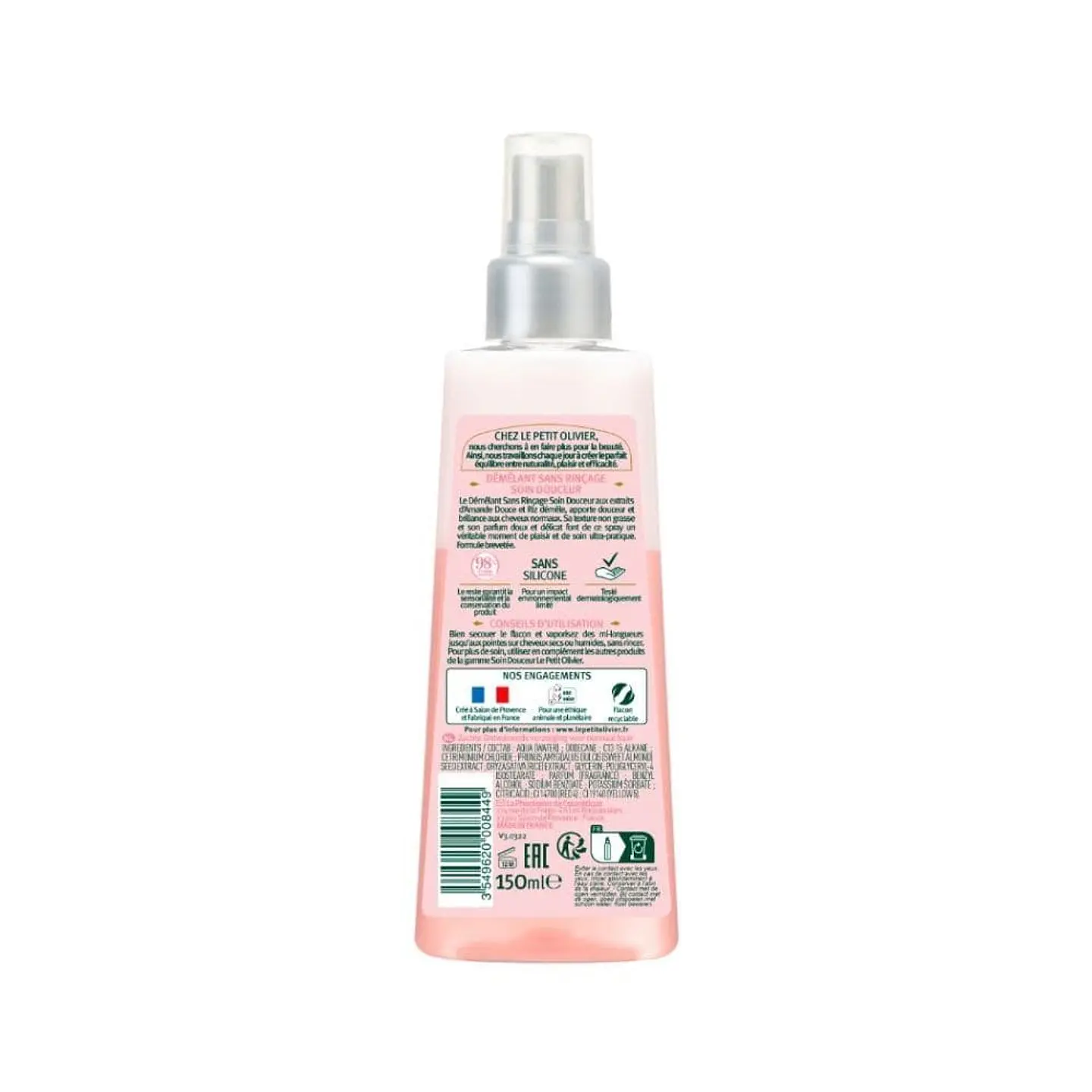 Desenredante bifásico cabello normal 150 ml. Le Petit Olivier 3