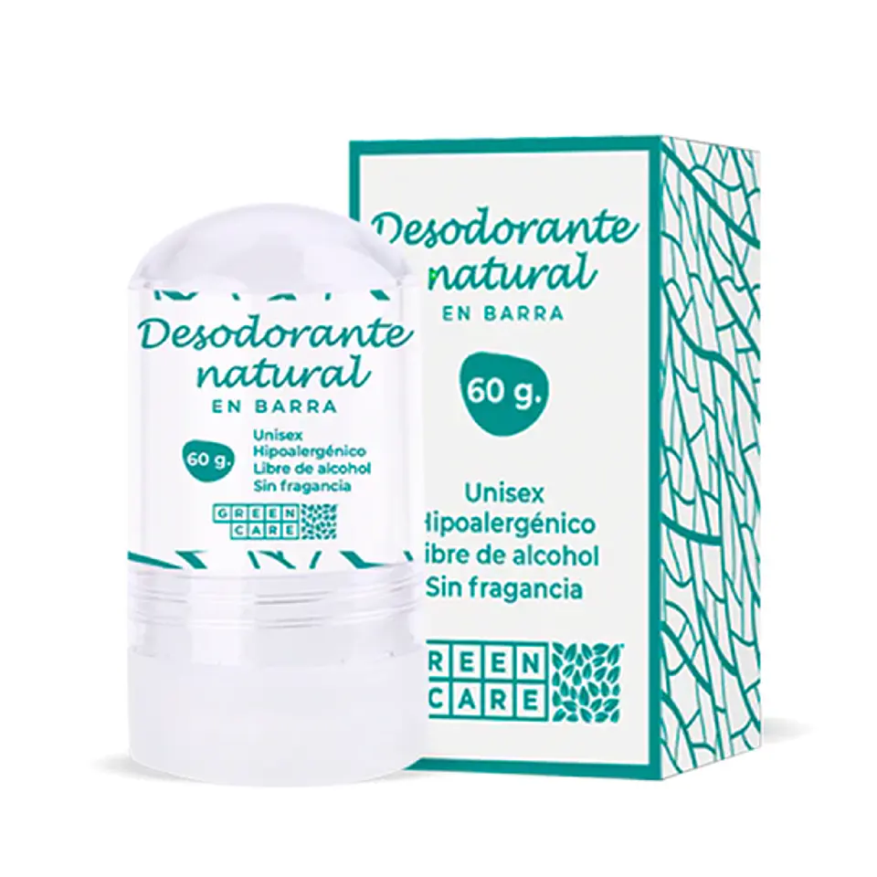 Desodorante natural en barra piedra de alumbre. Green Care 1