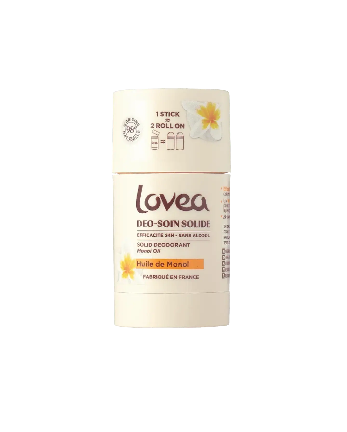 Desodorante solido monoi 50 gr. LOVEA 1