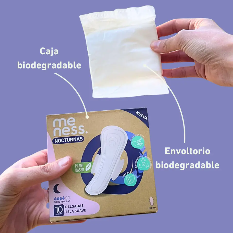Toalla Nocturna Tela Suave Biodegradable 10u 3