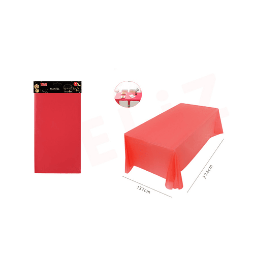 Mantel Plástico Rojo 137*274cm