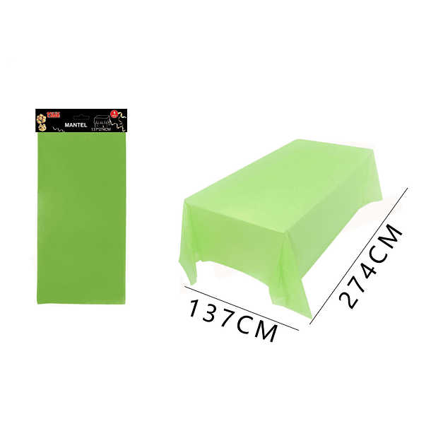 Mantel Plástico Verde 137x274cm