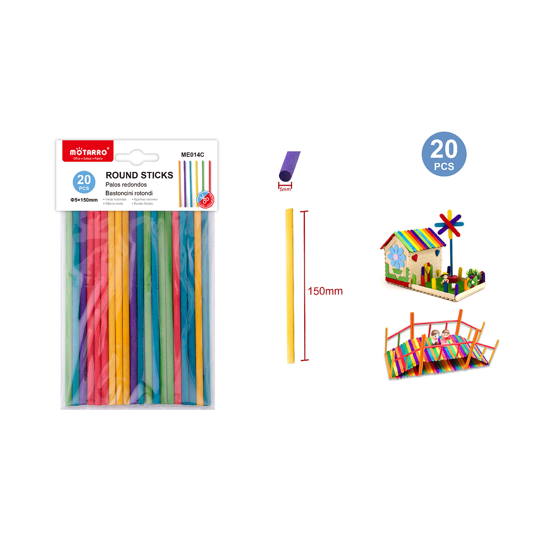 Palos Para Manualidad 150 Mm 20 Pcs 1