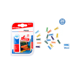 Pinzas De Madera Multicolor 