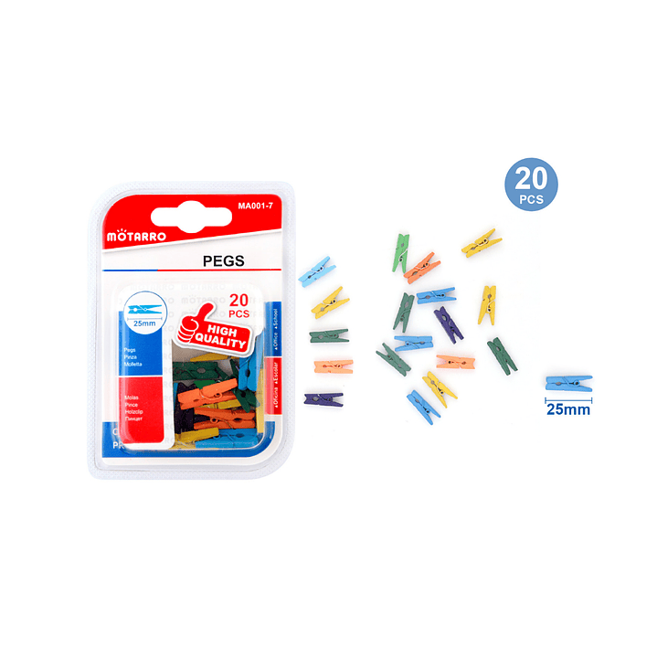 Pinzas De Madera Multicolor 1