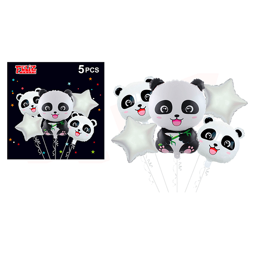 Set Globos Diseño Panda 5 pcs