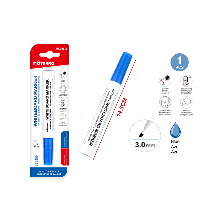 Plumon de Pizarra Azul 1Pcs 1