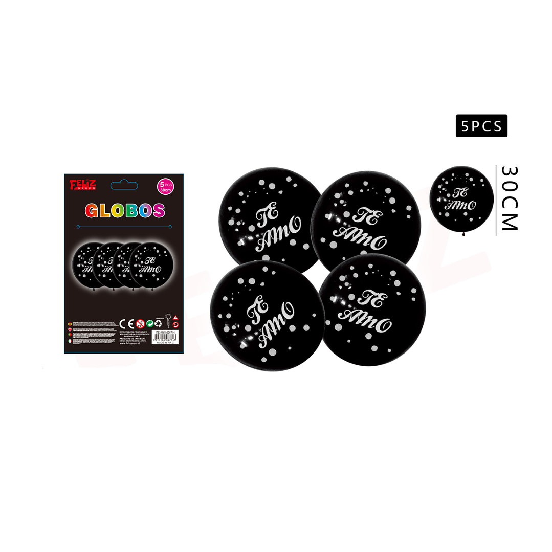 Globos Te Amo 30 cm 5 pcs 1