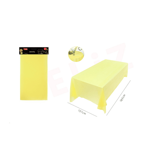 Mantel Plástico Amarillo 137x183cm