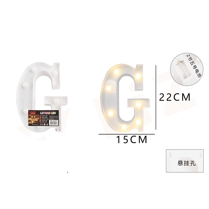 Letra Led G 1