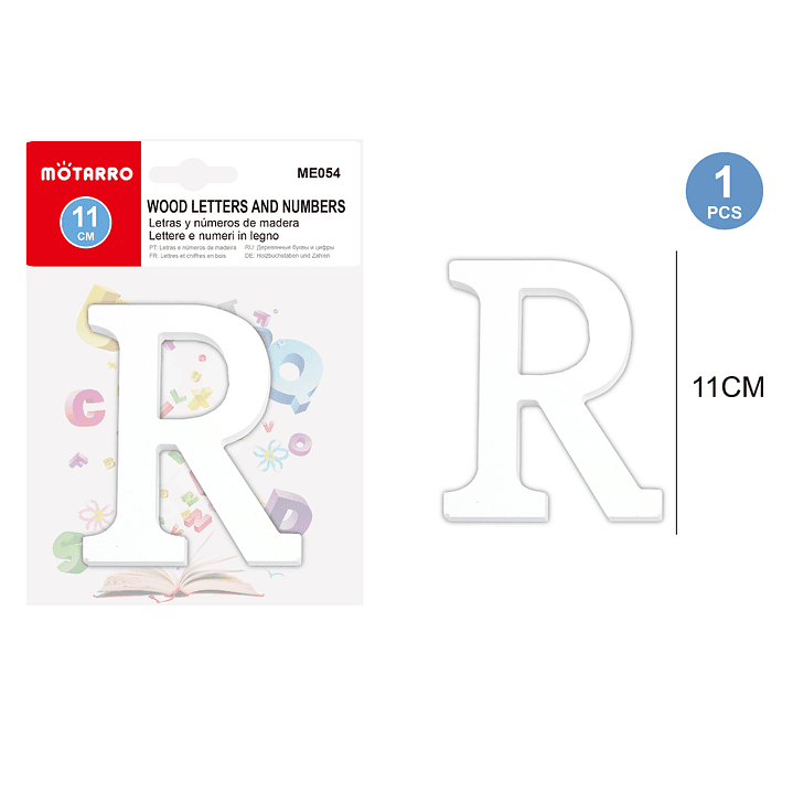 Letra de Madera R 11Cm 1