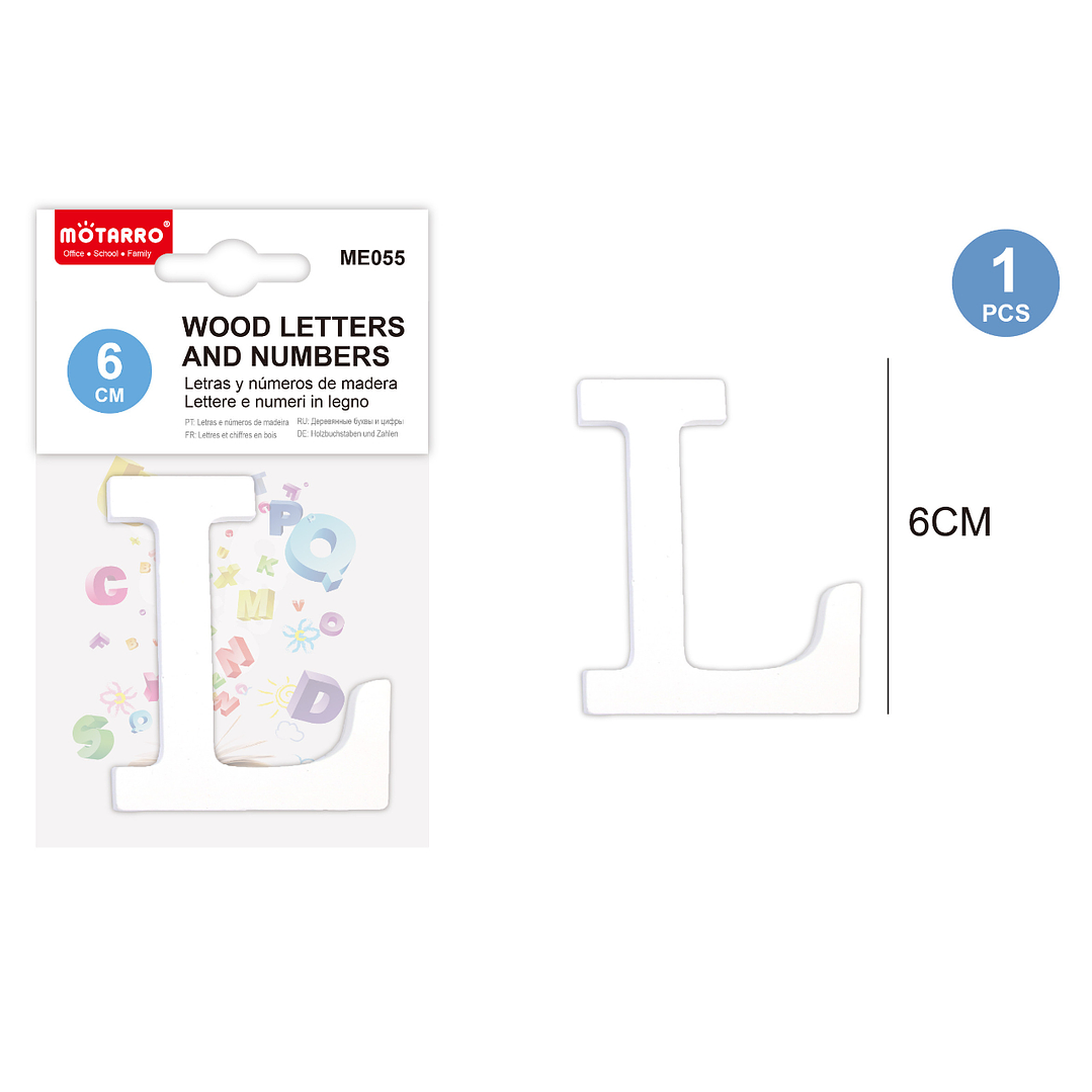 Letra de Madera L 6Cm 1