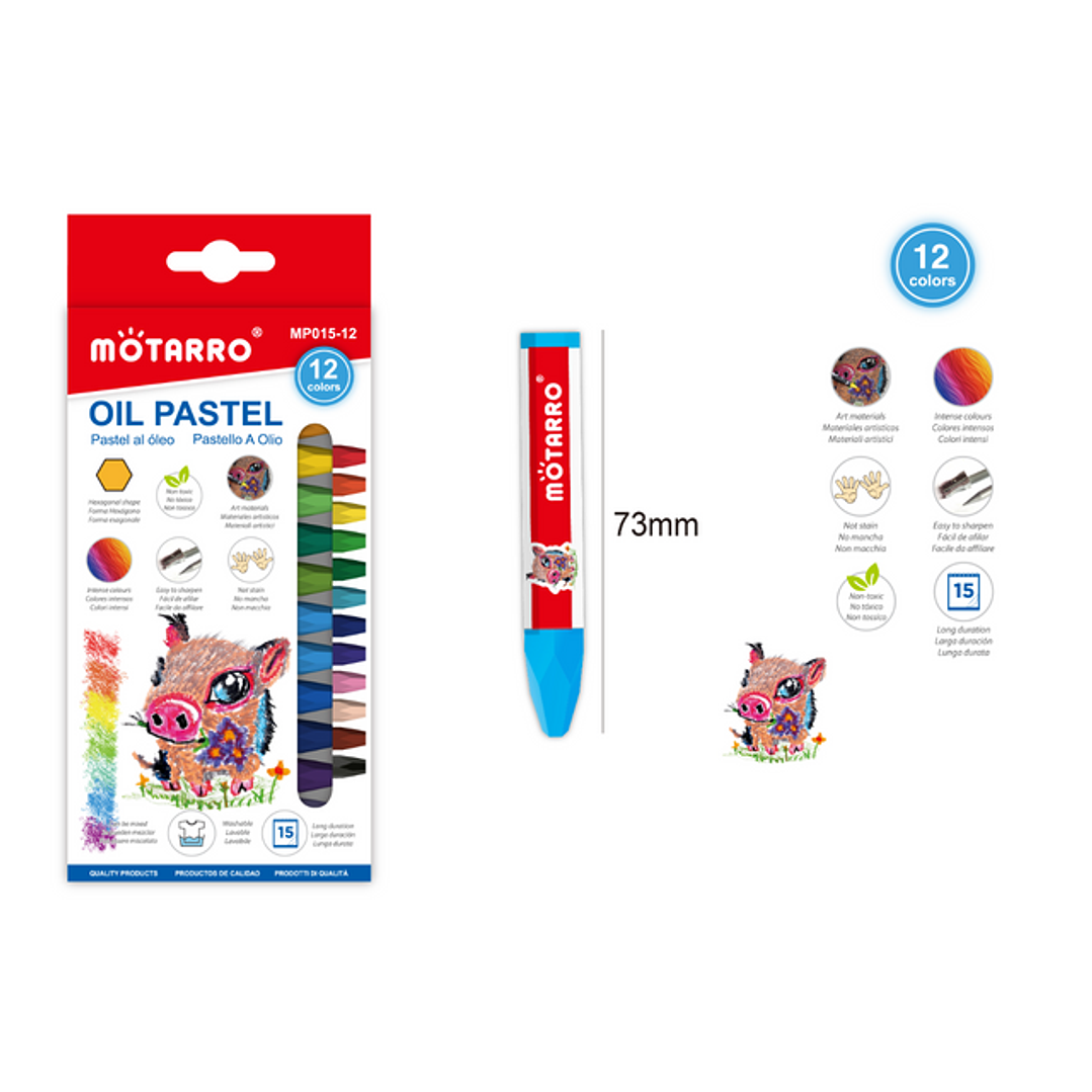 Lapices Pastel Al Óleo 12colores 1