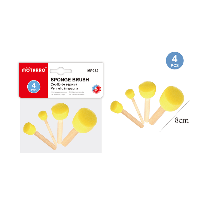 Cepillo De Esponja 4 Pcs 1
