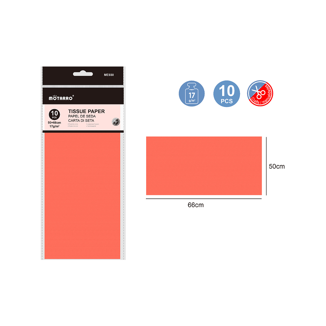 Papel De Seda Sandia 50x66cm 10 Pcs 1