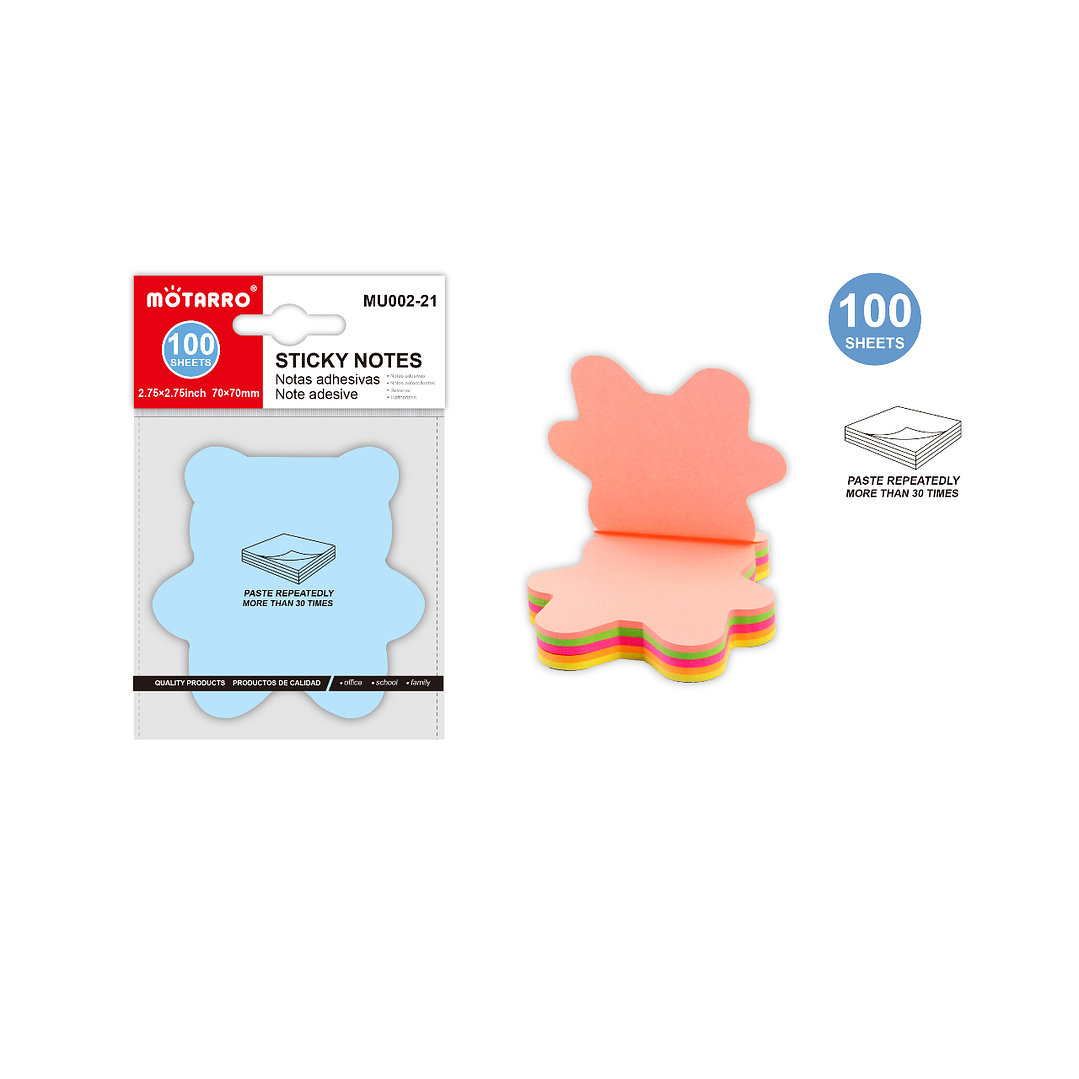 Notas Adhesivas Post-It Forma Oso 100 Hojas 1