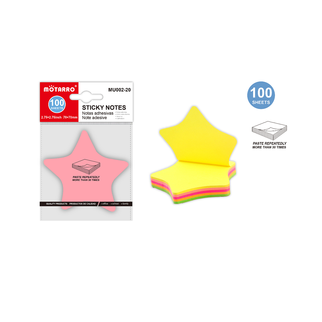 Notas Adhesivas forma estrella 100 hojas 1