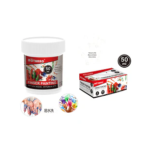 Pintura Blanca Para dedos 50ml 6pcs