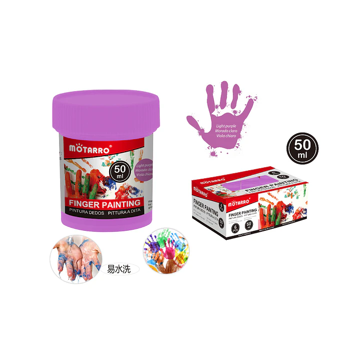 Pintura Lila Para dedos 50ml 6pcs 1