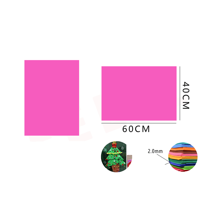 Goma de Eva Rosado 40x60 cm 1