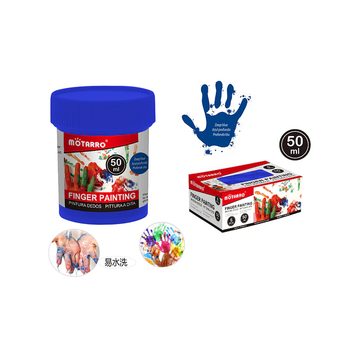 Pintura Azul Para dedos 50ml 6pcs 1