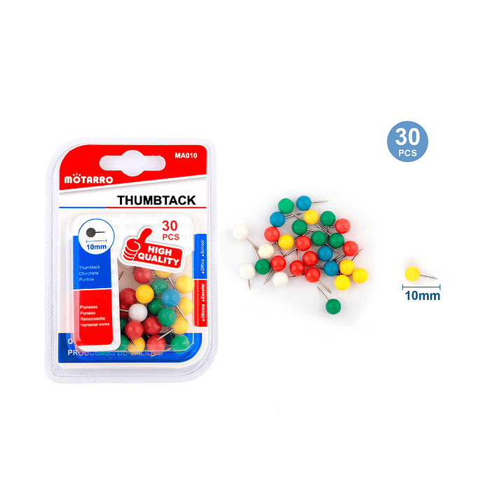 Chinchetas de Colores 10 mm 30 pcs 1